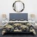 East Urban Home Luxurious Black & Beige Flowers Damask VI - Damask Duvet Cover Set in Black/White | King Duvet Cover + 2 King Shams | Wayfair