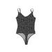 Derek Heart Bodysuit: Black Tops - Women's Size Medium