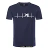 Batteria batterista battito cardiaco T-Shirt Casual maschile Cool T-Shirt moda stampata in 3D