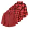 Plaid rosso Del Bambino Ragazzi Camicette Griglia abbigliamento Per Bambini Classico Tee Shirt Magliette E Camicette Abbigliamento Per Bambini In Cotone Ragazzo Overshirt Ragazza Ponticello 2-9Year
