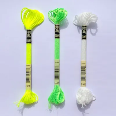 ONEROOM-Fluor zierende Effekte leuchten im Dunkeln, E940 Metallic Thread, Kreuz stich, DMC Floss Stickerei, E980, E990, 1Pc