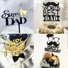 New Super Dad acrilico Cake Topper oro papà padre compleanno Cake Topper per la festa del papà papà