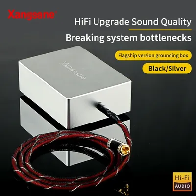 Xangsane Aluminiumlegierung Hifi Erdungsbox Audio elektronisches schwarzes Loch Stummschaltung OCC versilbertes reines Silber Erdungskabel Image