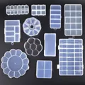 Scatola portagioie in plastica trasparente scomparto contenitore regolabile scatole portaoggetti perline anello orecchino custodia Organizer