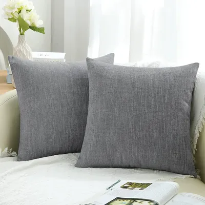 Homaxy Chenille-Kissenbezug, 45 x 45 cm, Dekokissenbezug, weicher Luxus-Kissenbezug für Sofa, Image