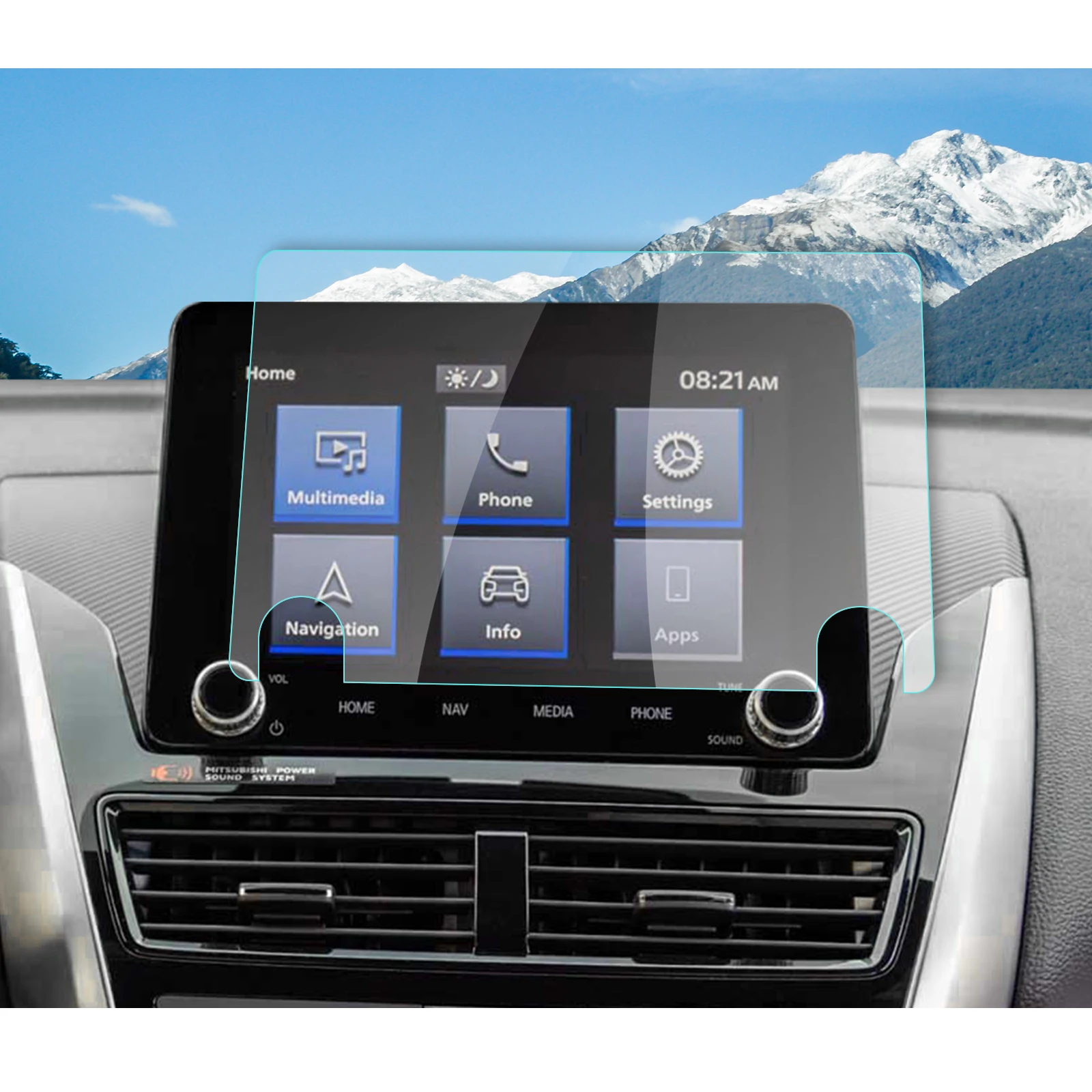 RUIYA für Mitsubishi Eclipse Cross PHEV GL3W 2020-2023 8-Zoll Auto Navigation Bildschirm Schutzfolie Auto Innenraum Mitsubishi Eclipse Cross Zubehör 2023 Image