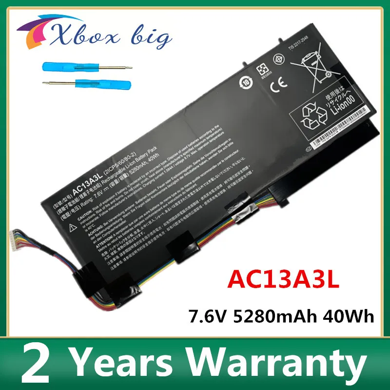 AC13A3L Laptop Batterie Für ACER Aspire P3-131 171 2ICP5/60/80-2 TravelMate X313
