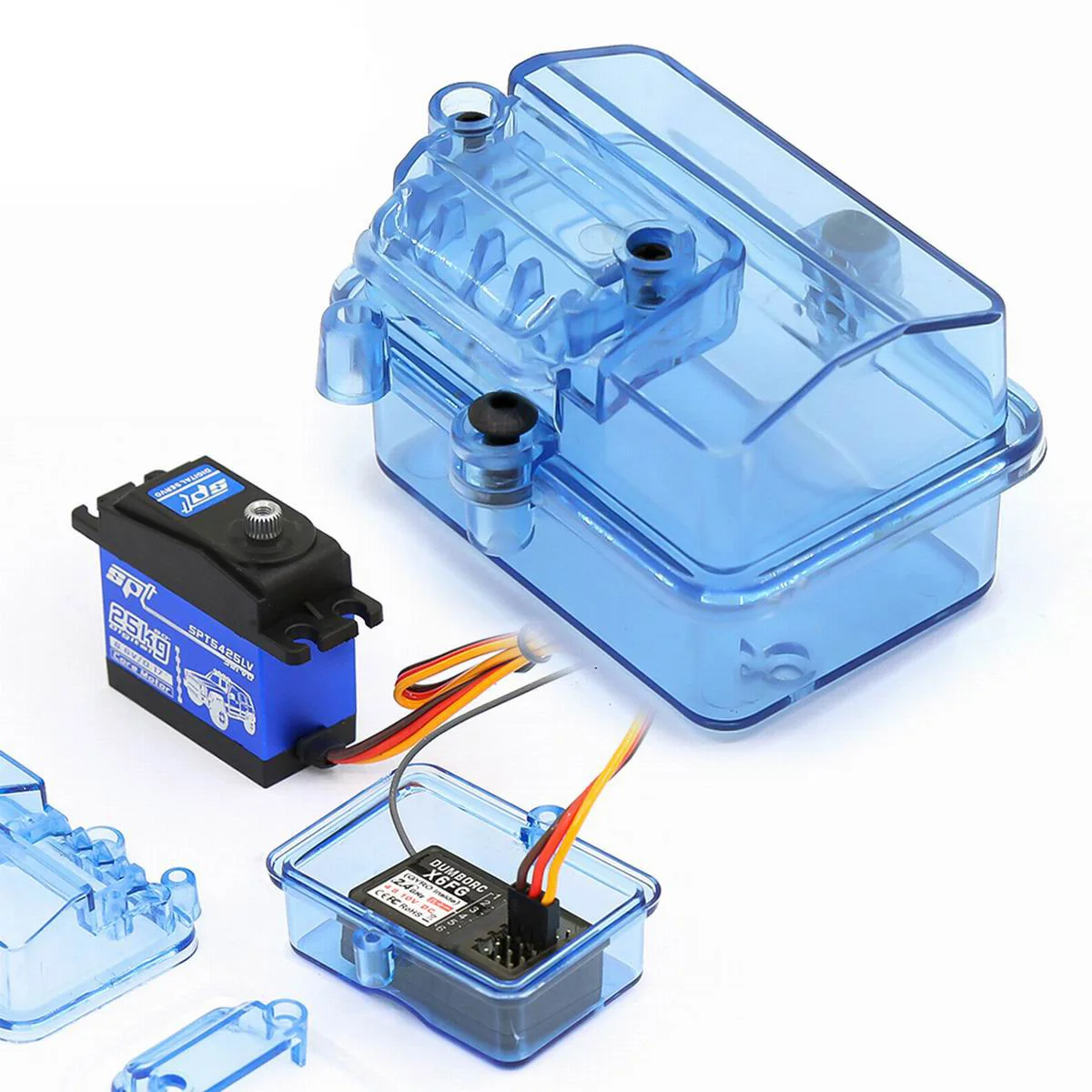 Wasserdichte Empfängerbox für Traxxas Slash 4X4 Huanqi 727 Slash HPS RC Auto Boot Pflanzenschutz Drohne Landwirtschaft FPV Image