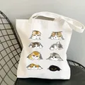 Frau Designer Umhängetasche Damen Stoff Handtaschen Strand Stoff Sommer Shopper Katze Einkaufen
