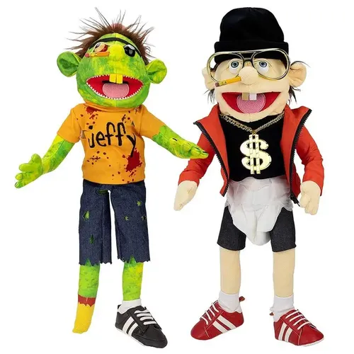 Große jeffy Puppe Plüsch Spielzeug Spiel Sänger Rapper Zombie Hand Muppet Plüsch Puppe Eltern-Kind