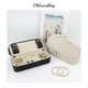 Personalized Cosmetic Bag Pu Leather Women Travel Makeup Bag with Jewelry Organizer Case 2 in 1