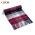 CHCH Men Women Scarf Luxury Design Fashion Warm Wool More Color Red Gray Brown High Quality Winter