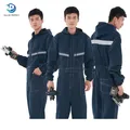 Reflective Denim Work Uniform Flame Retardant Welding Clothes Jumpsuit Coveralls Overalls Auto
