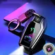 Keychain USB Electric Plasma Lighter Creative Cool Rechargeable Windproof ARC Lighters Smoking
