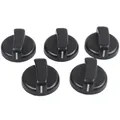 5pcs Cooker Gas Stove Plastic 8mm Dia Hole Rotary Knobs for Stove