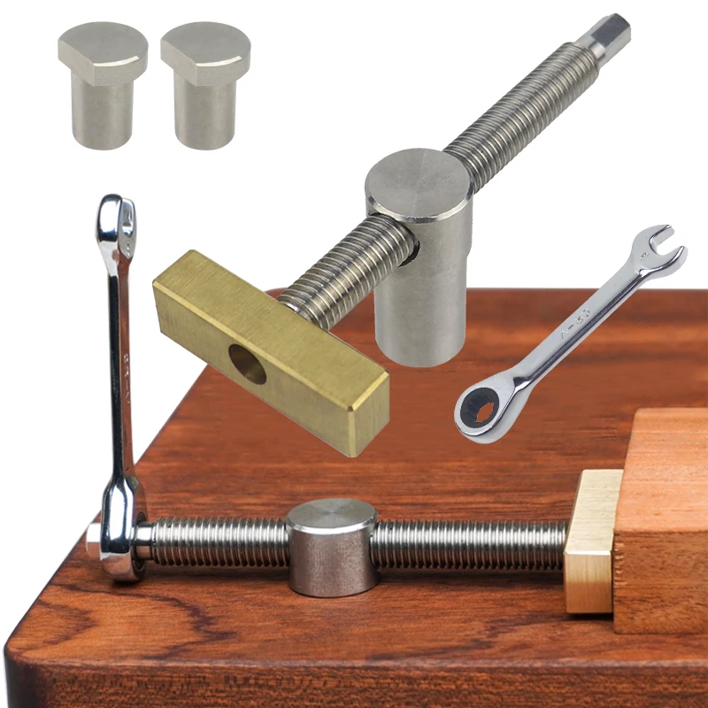 Holzbank, Hundebremseinsätze, Werkbankklemmen, Desktop, schnell, fest, Clip-Befestigung, Schraubstock für Tischlerwerkzeuge mit 19/20 mm Loch