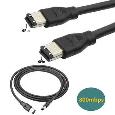 IEEE1394A Datenkabel IEEE 1394 6P auf 6P 6P-6P 6-poliges auf 6-poliges Industriekamerakabel Firewire Image