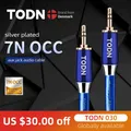 TODN Aux Cable Jack 3.5MM To 3.5MM Audio Cable 7N silver plated occ Jack Speaker Cable For iPhone