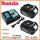 100% Original Makita 6.0Ah 18V Li-ion Battery Charger DC18RF BL1840 BL1830 BL1430BL1440 DC18RC