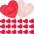 50pcs/set Love Heart Band Aid Red Wound Plaster for First Aid Strips Patch Waterproof Adhesive