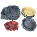 Crawler Pet Feeder Bowl Basin Resin Non-toxic Food Water Pot Reptile Turtle Tortoise Scorpion Lizard