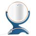 Apercolorier Makeup Mirror with Lights and Magnification- 1x/10x Double Sided 360 Degree Vanity Mirror Light- Dual Power.(Blue)