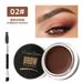 Ligghig Eyebrow Pomade Cream Naturally Long Lasting Waterproof Delicate and Smooth Eye Brow Makeup Cosmetics with Eyebrow Brush