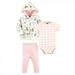 Hudson Baby Infant and Toddler Girl Cotton Hoodie Bodysuit or Tee Top and Pant Set Enchanted Forest Baby 18-24 Months