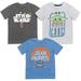 Star Wars The Mandalorian Boba Fett Stormtrooper R2-D2 Toddler Boys 3 Pack T-Shirts Toddler to Big Kid