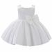 2DXuixsh Toddler Girl Clothes Summer Girls Bowknot Dress for Kids Baby Wedding Bridesmaid Birthday Party Pageant Formal Dresses Toddler First Baptism Christening Gown Girls Night Dress White Size 100