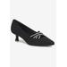 Extra Wide Width Women's Bonnie Pump by Ros Hommerson in Black Micro (Size 9 1/2 WW)