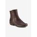 Extra Wide Width Women's Elsie Bootie by Ros Hommerson in Brown Leather (Size 10 WW)