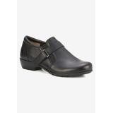 Wide Width Women's Eliot Flat by Ros Hommerson in Black Leather (Size 10 W)