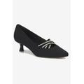 Wide Width Women's Bonnie Pump by Ros Hommerson in Black Micro (Size 9 W)