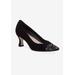 Extra Wide Width Women's Sadee Pump by Ros Hommerson in Black Kid Suede (Size 9 WW)