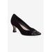 Wide Width Women's Sadee Pump by Ros Hommerson in Black Kid Suede (Size 8 1/2 W)