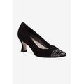 Extra Wide Width Women's Sadee Pump by Ros Hommerson in Black Kid Suede (Size 7 1/2 WW)