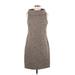 MICHAEL Michael Kors Casual Dress - Shift: Brown Marled Dresses - Women's Size 6