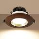 LED Ceiling Downlight Walnut Recessed Down Lighting Fixture, Round Flush Mount Ceiling Lamp, Directional Downlights Accent Spot Lamps for Living Room Corridor Stairs