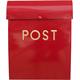 ACL Mail Boxes for House Wall Mount Mailbox – Post Mailboxes for Outside Wall Mount – Durable Post Box Wall Mounted – Easy Access Modern Mailbox with a Flap Opening (Red, Large)