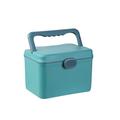 Gyj&mmm First Aid Kit 8.46 Inch Plastic Small First Aid Box Medicine Storage Box Household Portable Handle Double Layer Medical Medicine Storage Box Medical Box First Aid Box (Color : Blue)