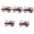 POPETPOP 5pcs Butterfly Hair Clip Tea Party Fascinators Card Clip Headdress Crystal Wedding Hair Dancing Ball Headpieces Hair Bows Barrette Bridal Bow Ponytail Girl The Flowers Copper Wire