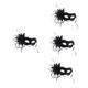 ABOOFAN 4pcs Masquerade Mask Carnival Fancy Dress Mask Women Lace Masks Masquerade Outfit Couple Jewelry Cosplay Lace Mask Prom Party Mask Half Simulation Stick Handheld Banquet