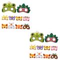 ibasenice 20 Pcs Kids Party Toys Cute Felt Animal Masks Kid Mask Masks for Kids Fox Mask Mask for Kids Frog Mask Decorative Animal Mask Delicate Party Mask Child Cartoon Bunny