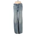 Paper Denim & Cloth Jeans - Mid/Reg Rise Straight Leg Boyfriend: Blue Bottoms - Women's Size 28 - Medium Wash