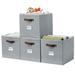 COOREL Fabric Storage Bin Fabric in Gray | 13 H x 13 W x 15 D in | Wayfair DYUB0BCMDW9W6