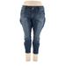 Torrid Jeans - High Rise Skinny Leg Cropped: Blue Bottoms - Women's Size 26 Plus - Dark Wash