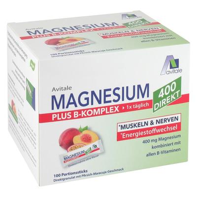 Magnesium 400+B-Komplex direkt Pfir.Mar.Gra.Sticks 100x2,5 g Granulat