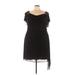 Alex Evenings Casual Dress - Party: Black Solid Dresses - New - Women's Size 22