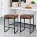 Winston Porter Missick 24.6" Short Counter Stool Metal in Brown | 24.6 H x 16.1 W x 12.6 D in | Wayfair C979C8903D5146B49ABBBB57347E6168